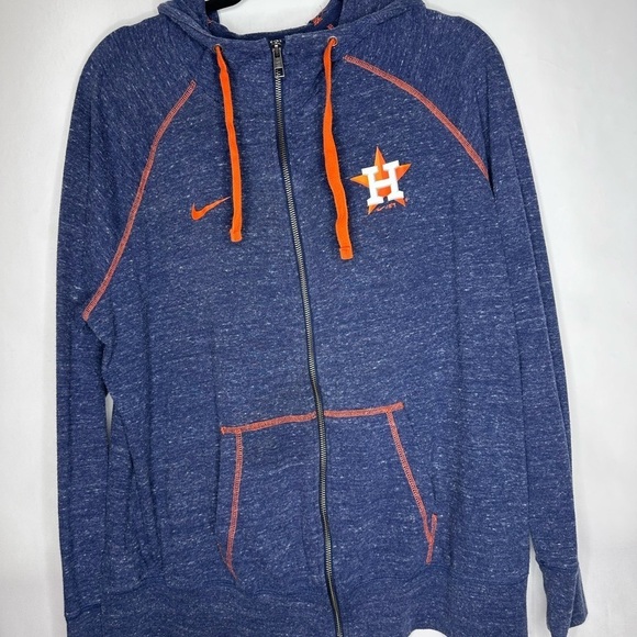 Houston Astros Nike Navy Gym Vintage Team Full-Zip Hoodie - Picture 3 of 7